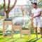 Natural Wood Raised Garden Planter 3-Tier Elevated Planter Boxes with Storage Shelf